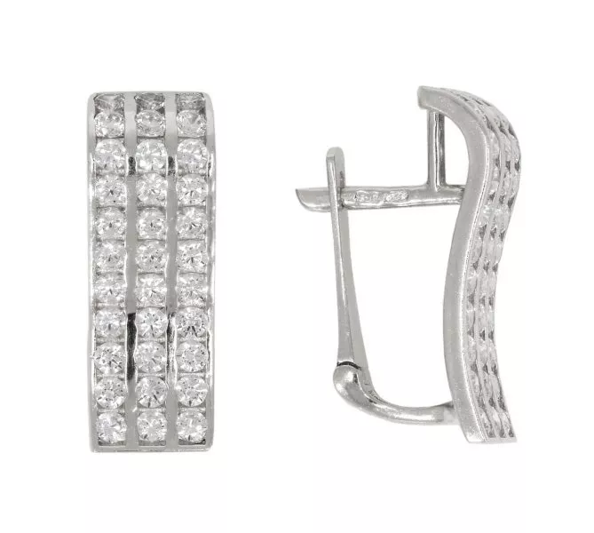 Náušnice z bieleho zlata 3194