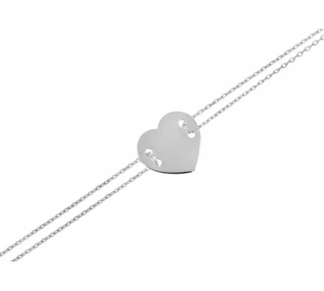 Náramok z bieleho zlata 924