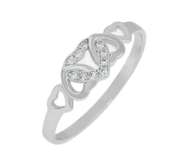 Prsteň z bieleho zlata 2711