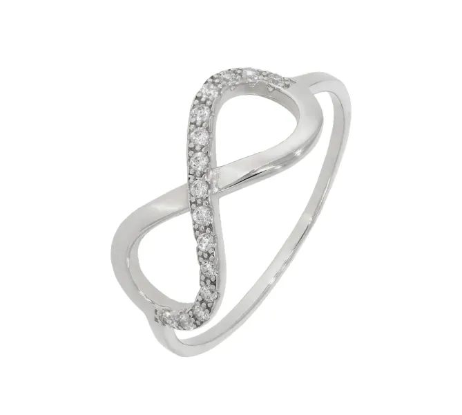 Prsteň z bieleho zlata 2710