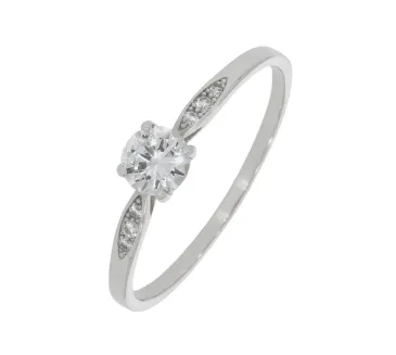 Prsteň z bieleho zlata 2709