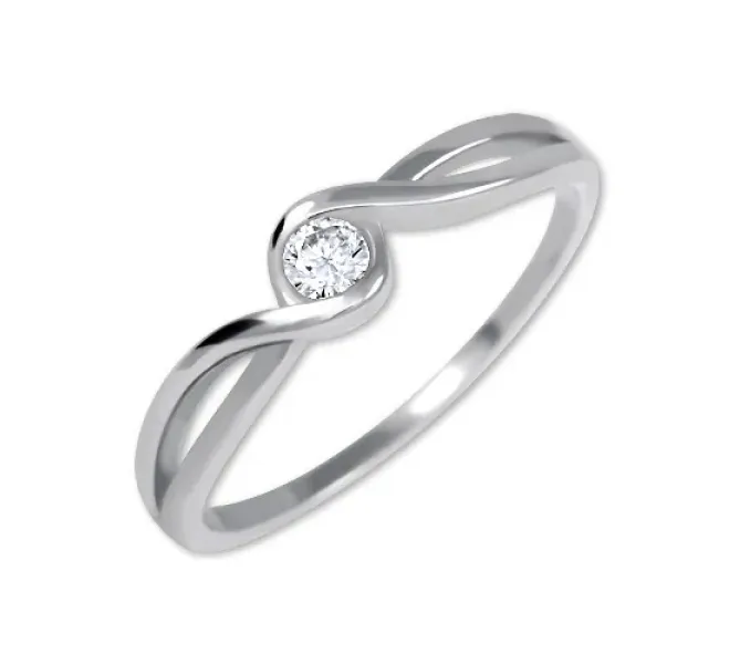 Prsteň z bieleho zlata 2712