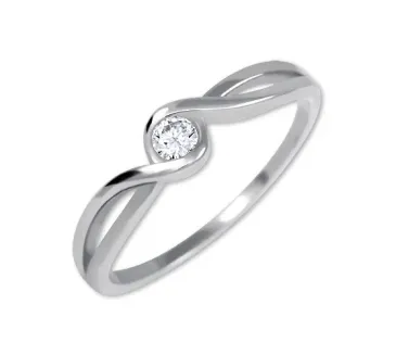 Prsteň z bieleho zlata 2712
