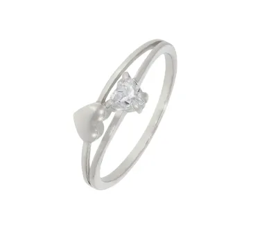 Prsteň z bieleho zlata 2719