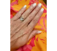 Prsteň z bieleho zlata 2246