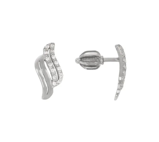 Náušnice z bieleho zlata 3939