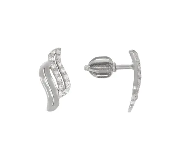 Náušnice z bieleho zlata 3939