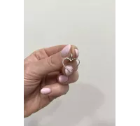 Prívesok srdiečko z bieleho zlata 1019