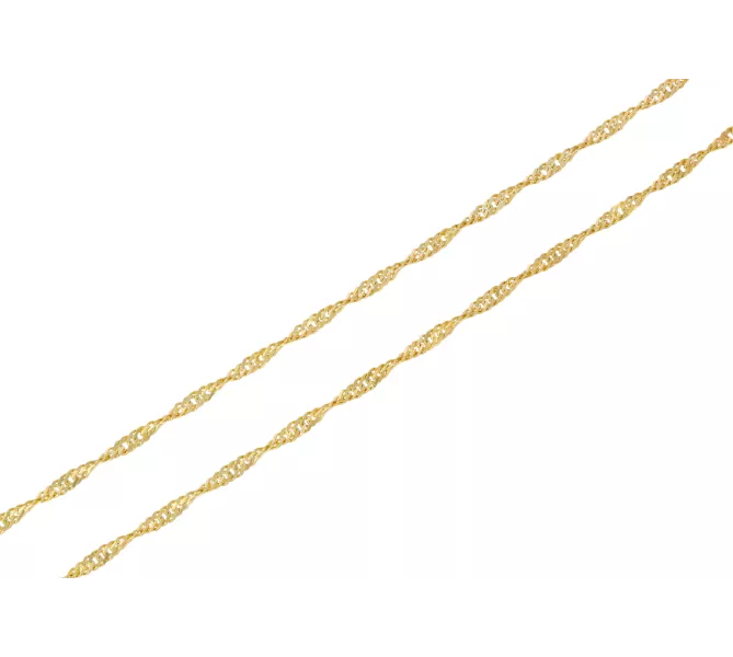 Zlatá retiazka Singapore 2mm 022