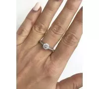 Prsteň z bieleho zlata 2247