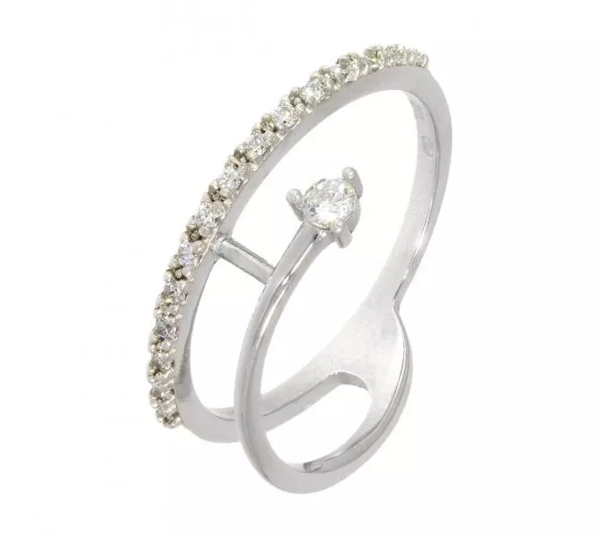 Prsteň z bieleho zlata 2248