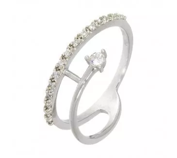Prsteň z bieleho zlata 2248