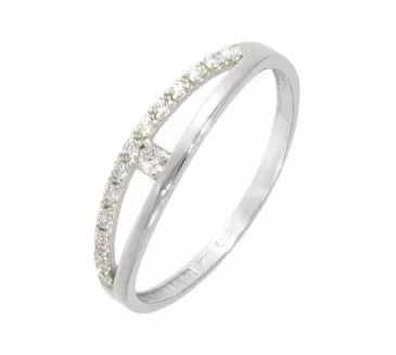 Prsteň z bieleho zlata 2249