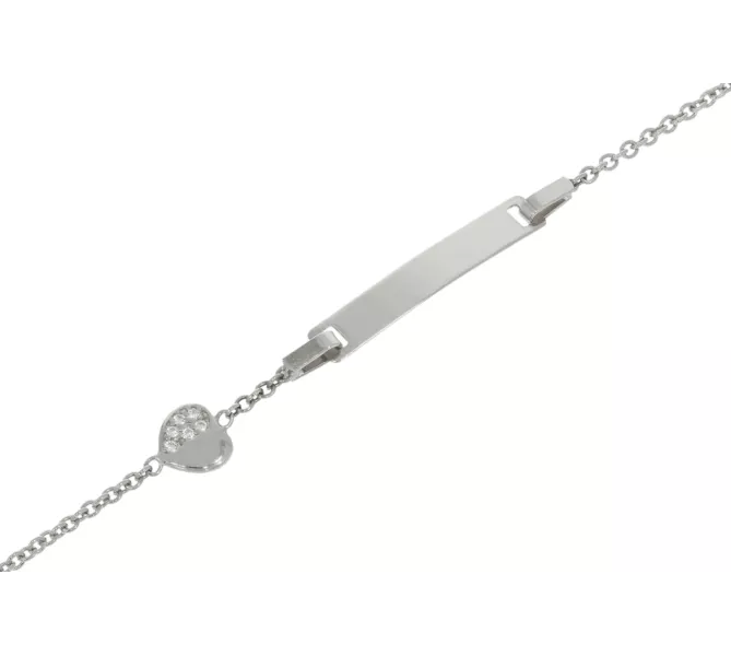 Detský náramok z bieleho zlata 1055