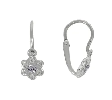 Detské náušnice z bieleho zlata 3953