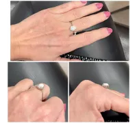 Prsteň z bieleho zlata 2504