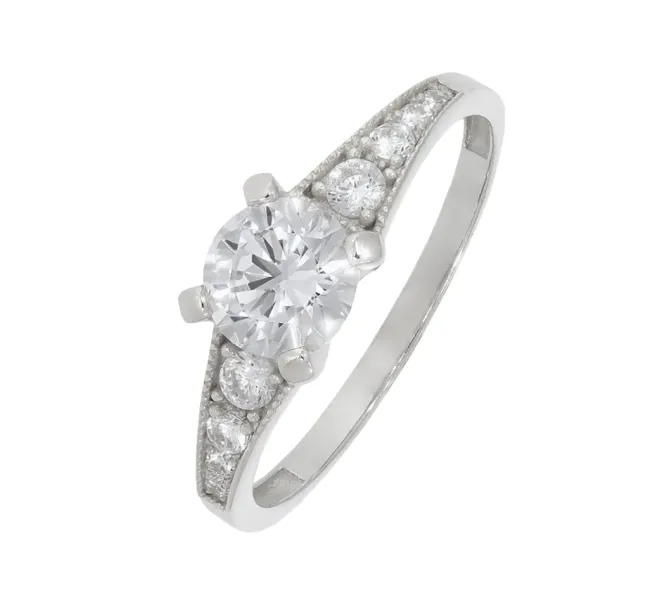 Prsteň z bieleho zlata 2626