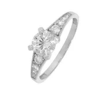 Prsteň z bieleho zlata 2626