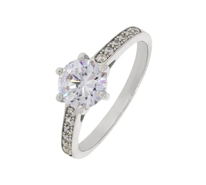 Prsteň z bieleho zlata 2628