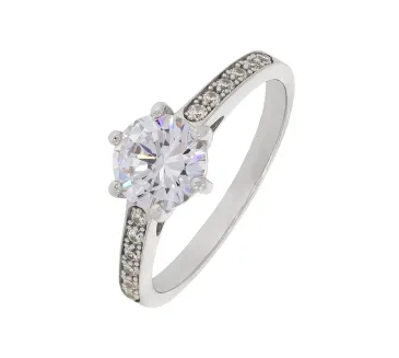 Prsteň z bieleho zlata 2628