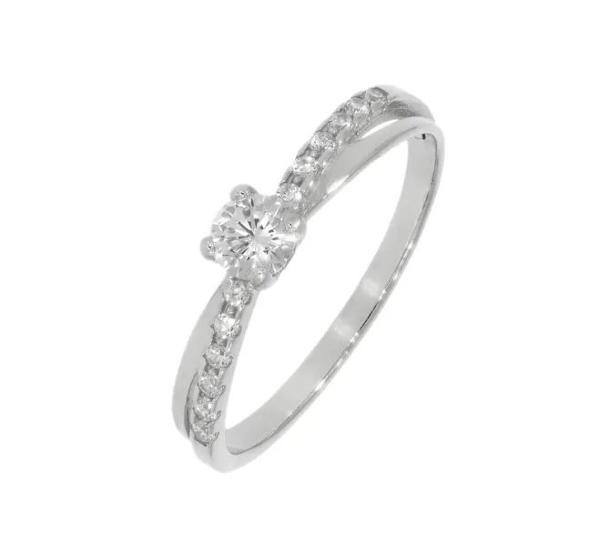 Prsteň z bieleho zlata 2633