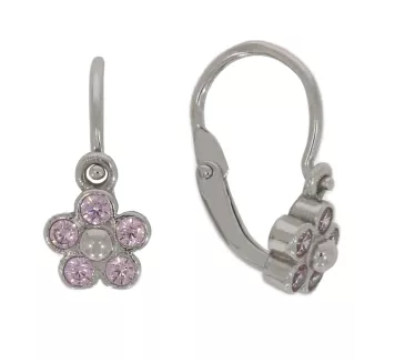 Detské náušnice z bieleho zlata 3110