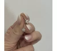 Detské náušnice z bieleho zlata 3110