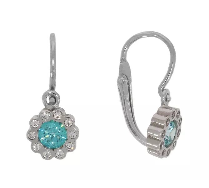 Detské náušnice z bieleho zlata 3177