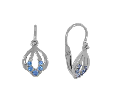 Detské náušnice z bieleho zlata 3179