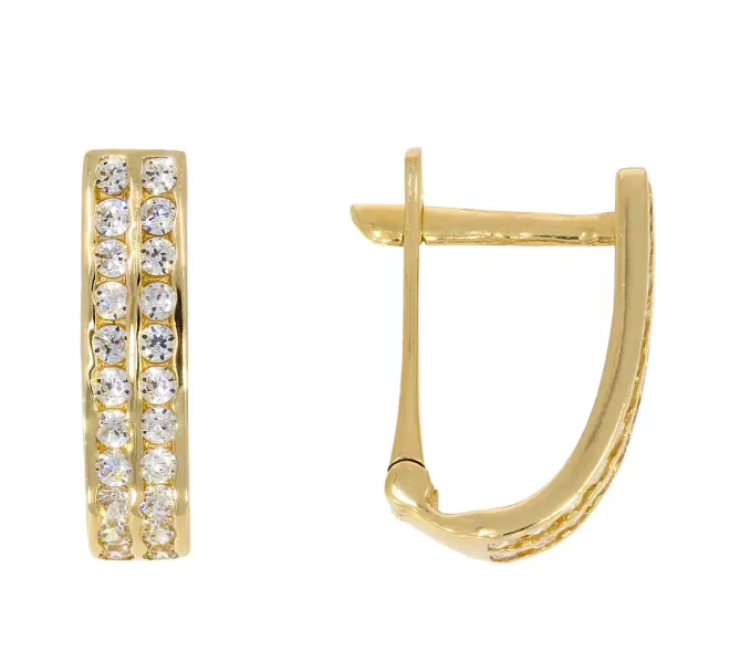 Zlaté náušnice 878