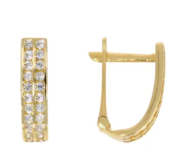 Zlaté náušnice 878