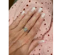 Prsteň z bieleho zlata 2255