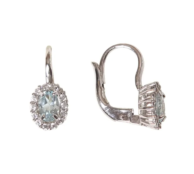 Náušnice z bieleho zlata 1023