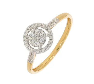 Diamantový zlatý prsteň 116