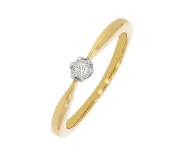 Diamantový zlatý prsteň 119
