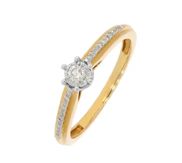 Diamantový zlatý prsteň 120