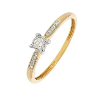 Diamantový zlatý prsteň 113