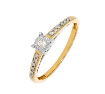 Diamantový zlatý prsteň 115