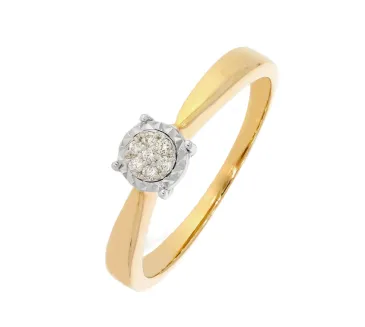 Diamantový zlatý prsteň 112