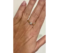 Diamantový zlatý prsteň 112