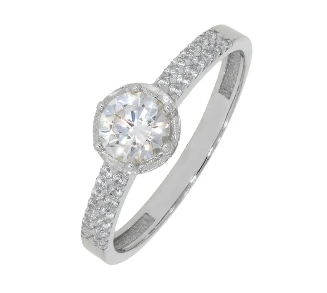 Prsteň z bieleho zlata 2634