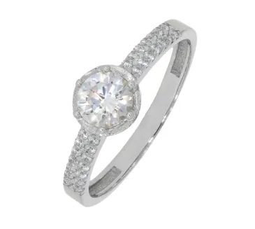 Prsteň z bieleho zlata 2634