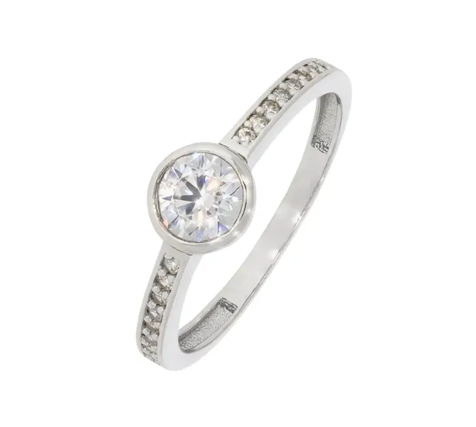 Prsteň z bieleho zlata 2635