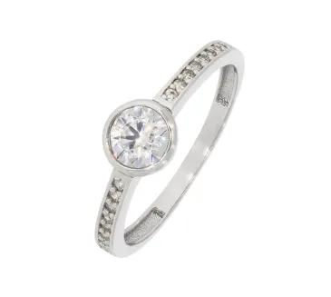 Prsteň z bieleho zlata 2635