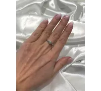 Prsteň z bieleho zlata 2635