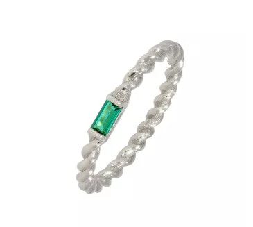 Prsteň z bieleho zlata 2530