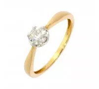 Diamantový zlatý prsteň 019