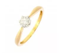 Diamantový zlatý prsteň 020
