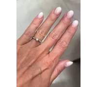 Diamantový prsteň z bieleho zlata 031