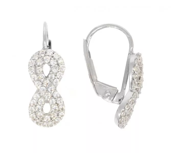 Náušnice z bieleho zlata 2873